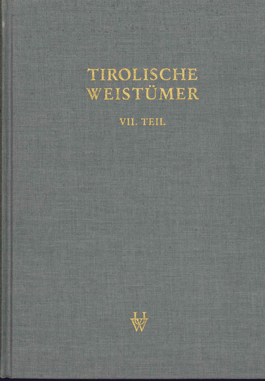 Tirolische Weistümer, VII. Teil: Oberinntal