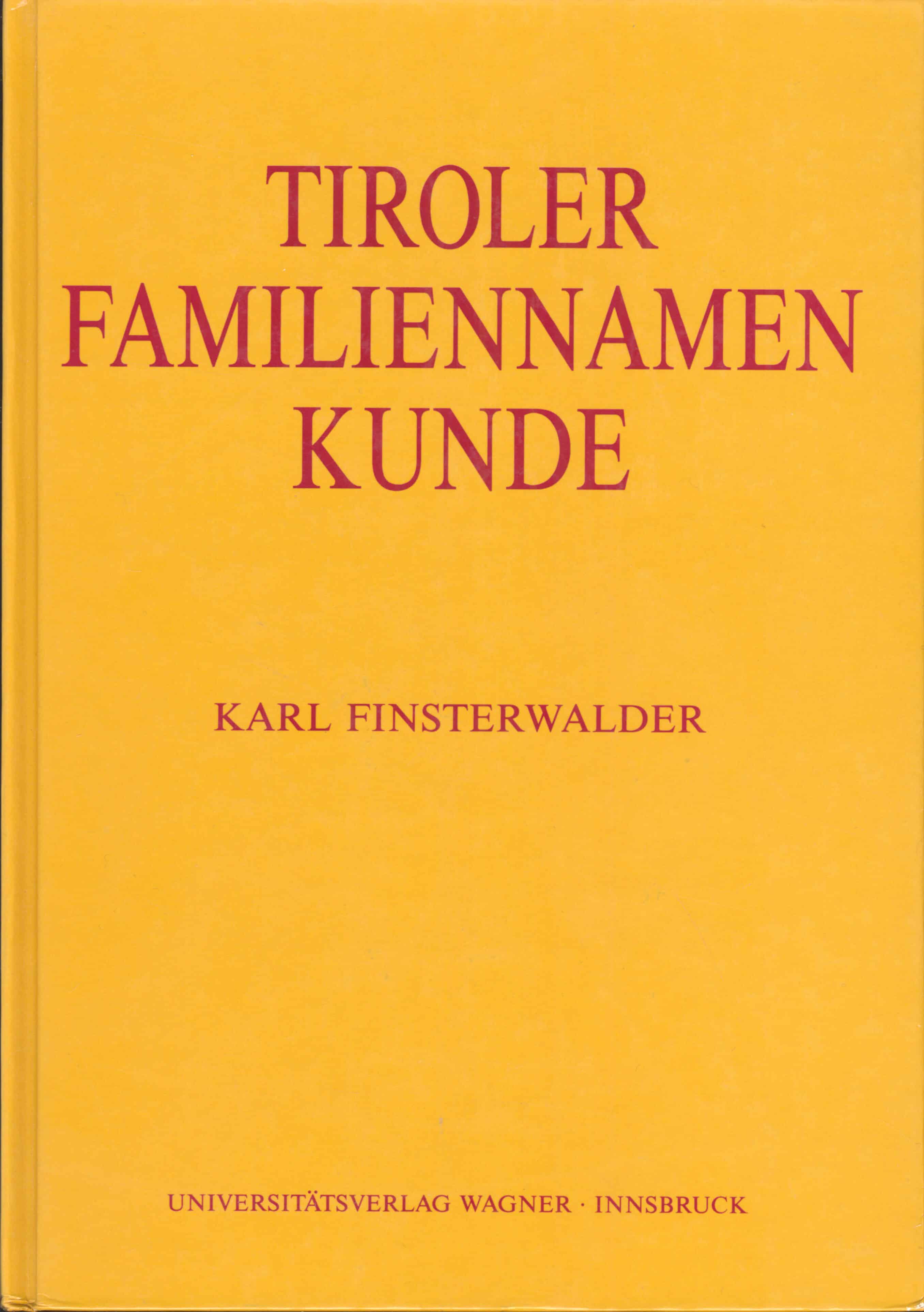 Tiroler Familiennamenkunde