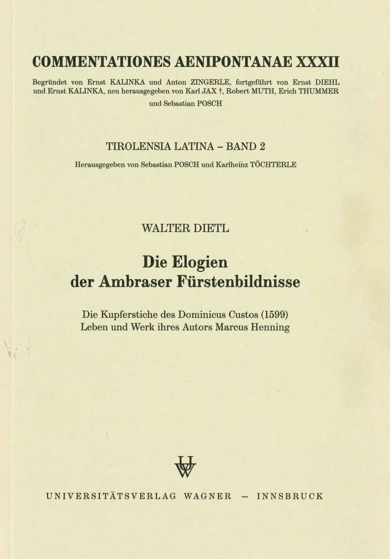 Die Elogien der Ambraser Fürstenbildnisse