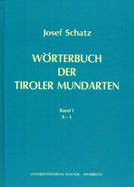 Cover Hardcover Wörterbuch der Tiroler Mundarten