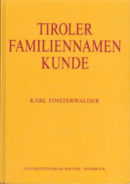 Cover Hardcover Tiroler Familiennamenkunde