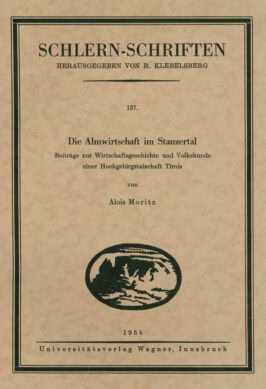 Cover Taschenbuch Die Almwirtschaft im Stanzertal