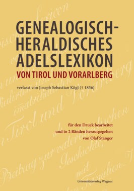 Cover Hardcover Genealogisch-heraldisches Adelslexikon von Tirol und Vorarlberg