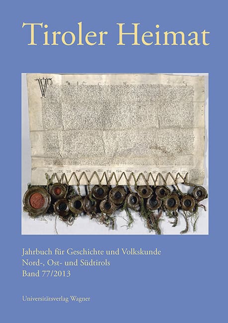 Cover Taschenbuch Tiroler Heimat Band 77 (2013)