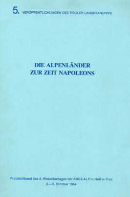 Cover Taschenbuch Die Alpenländer zur Zeit Napoleons