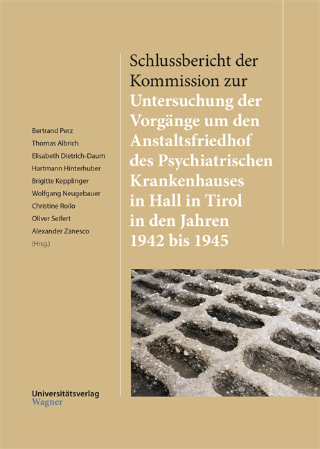 Cover Taschenbuch Schlussbericht der Kommission zur Untersuchung der Vorgänge um den Anstaltsfriedhof des Psychiatrischen Krankenhauses in Hall in Tirol in den Jahren 1942 bis 1945