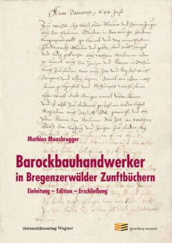 Cover Broschur Barockbauhandwerker in Bregenzerwälder Zunftbüchern